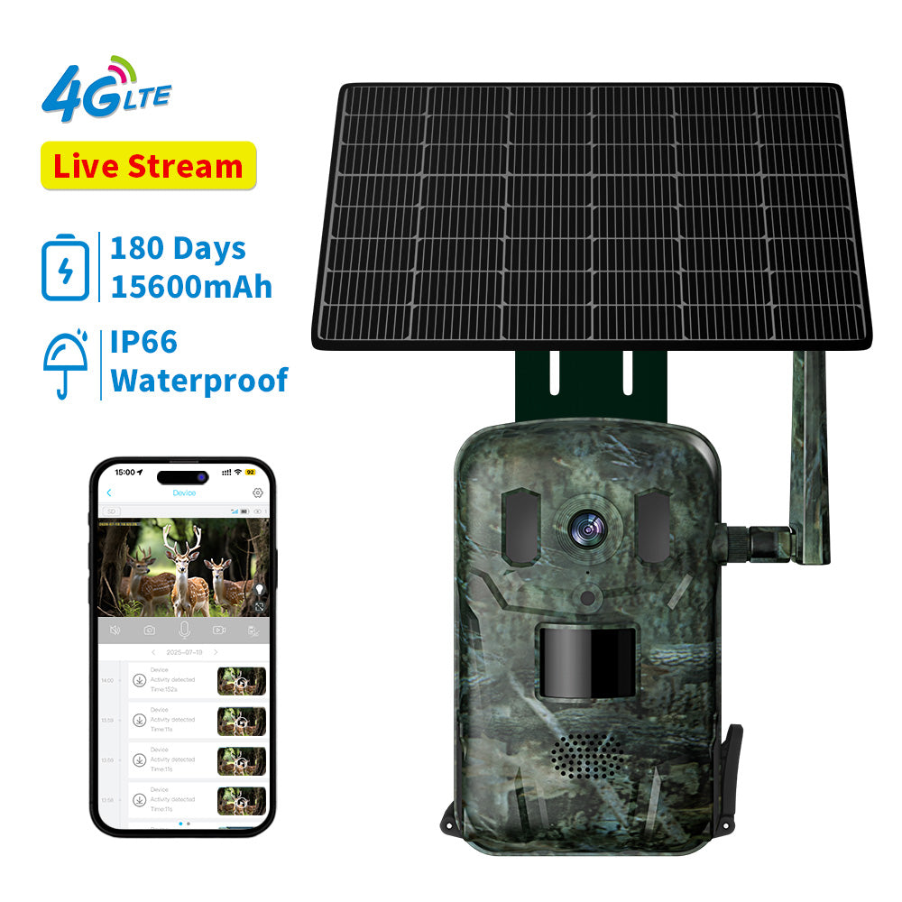 Live 1.0 vildtkamera inkl. app, 6stk batterier & solcelle
