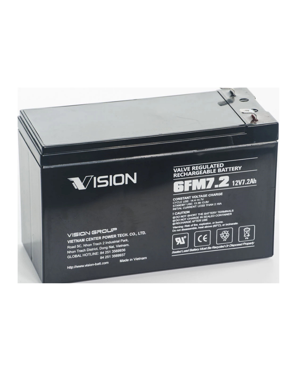 Vision 6FM7.2 AGM Batteri 12V 7,2Ah - til foderspreder