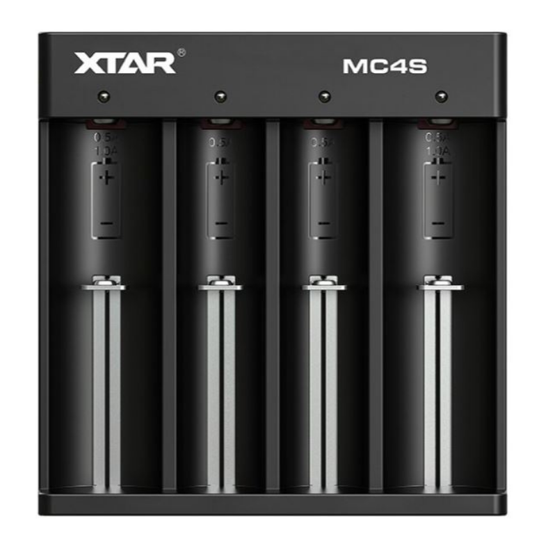 XTAR MC4S lader til 4x batterier