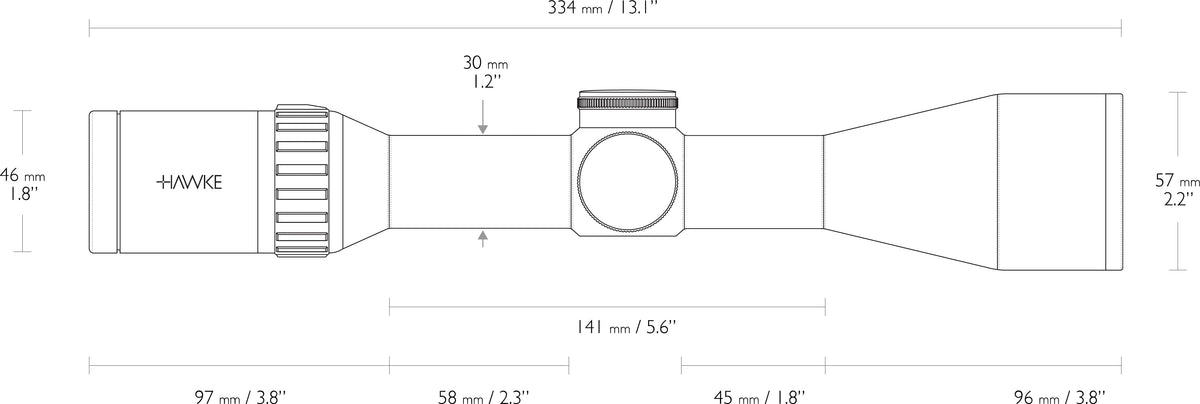 Hawke Endurance 30 WA 2,5-10x50 – LR Dot (8x) – detalje 4