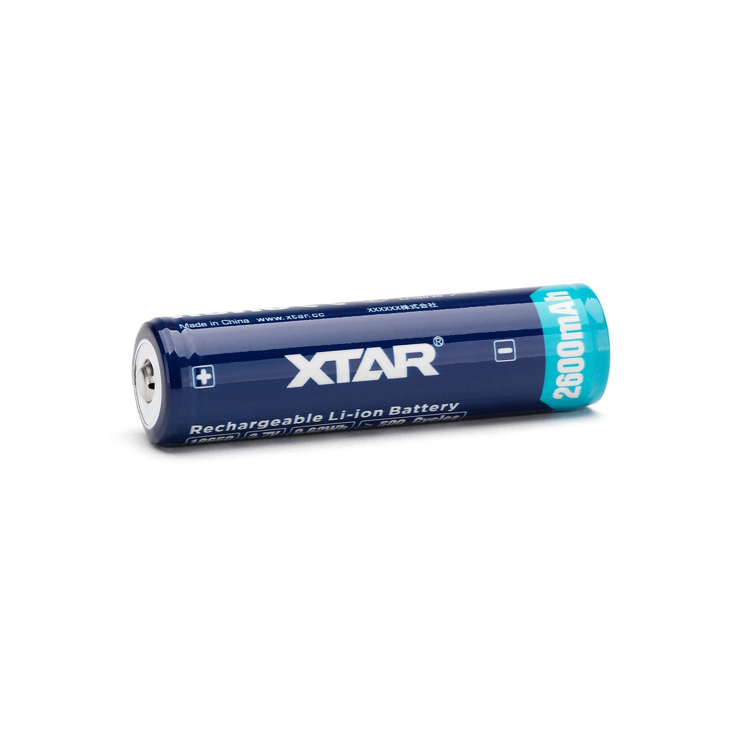 XTAR 18650 batteri 2600mA - Button Top - beskyttet