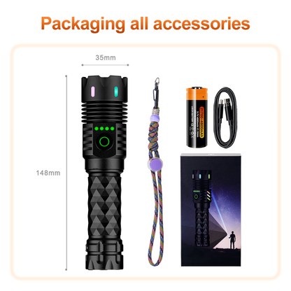 LED-jagtlygte på 6.200 Lumen