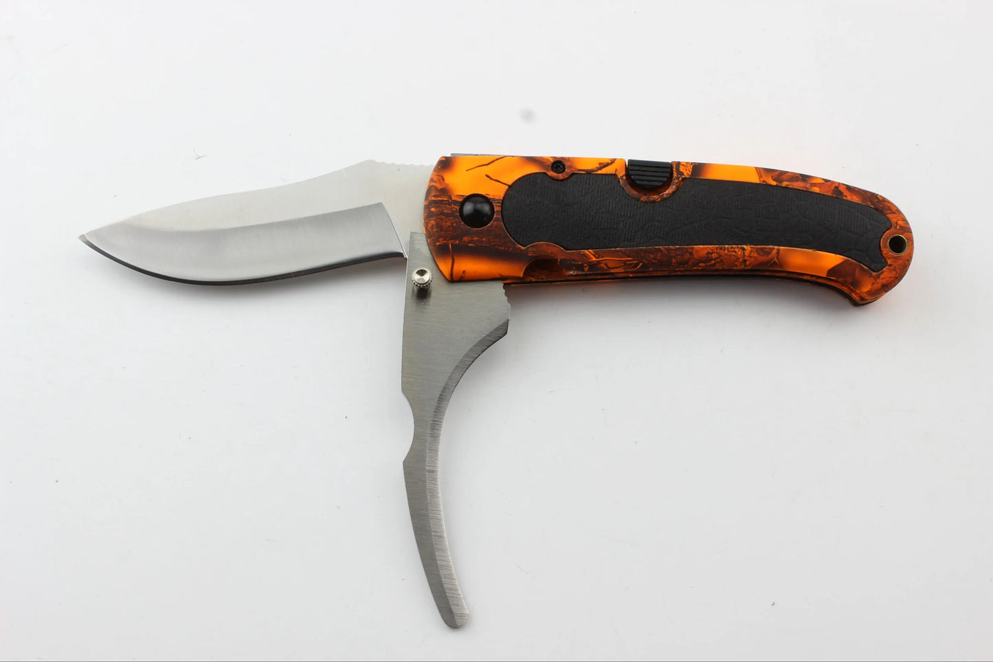 Orange camo kniv 2 blade
