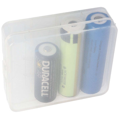 Opbevaringskasse for 4 x 18650 batterier