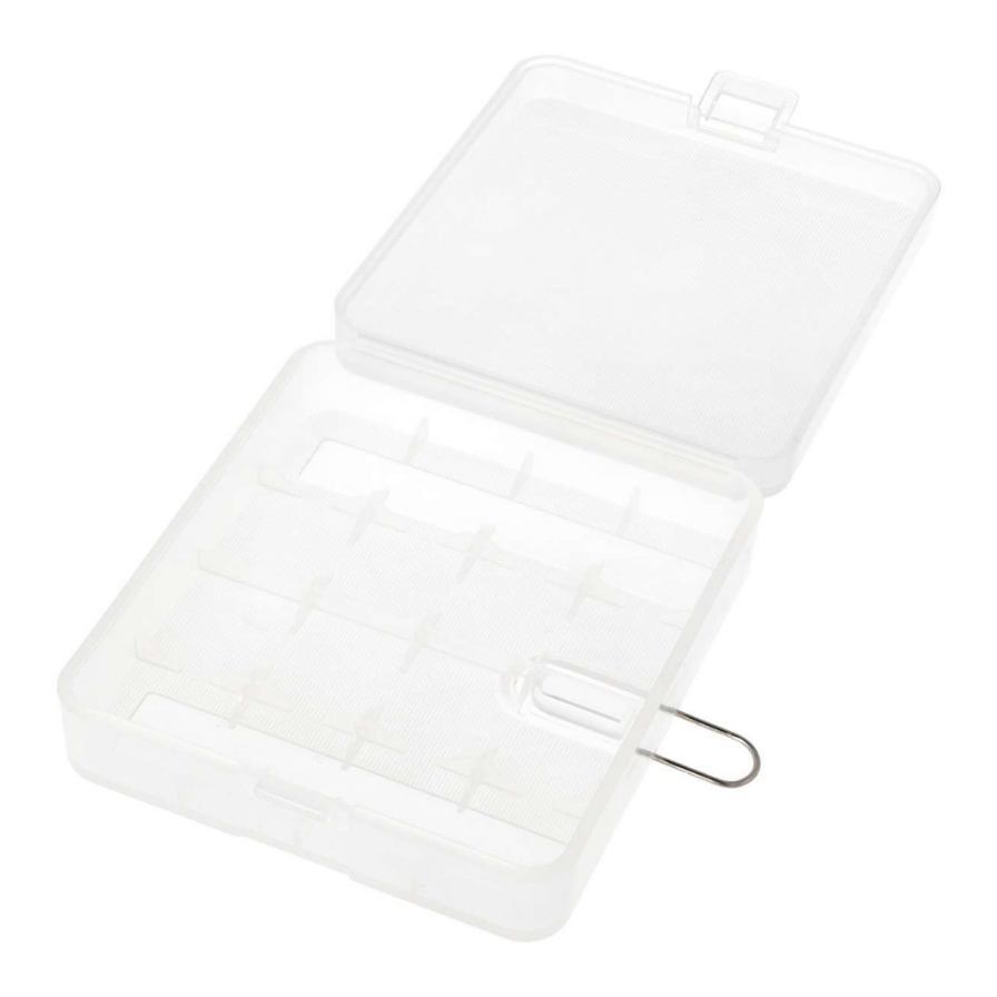 Opbevaringskasse for 4 x 18650 batterier