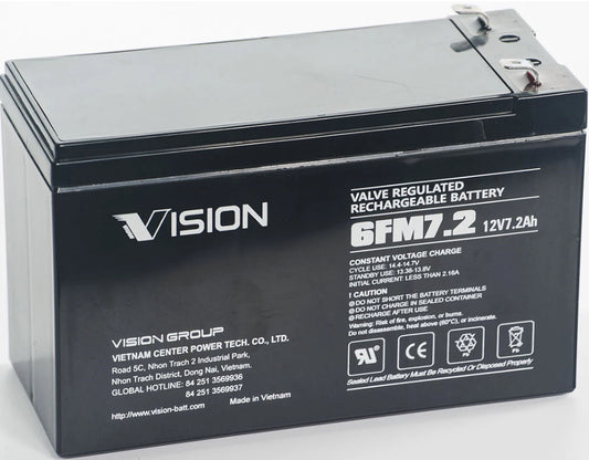 Vision 6FM7.2 AGM Batteri 12V 7,2Ah - til foderspreder