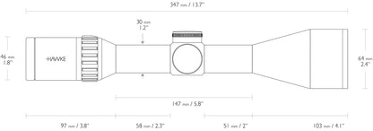 Hawke Endurance 30 WA 3-12x56 – LR Dot (8x) – detalje 4