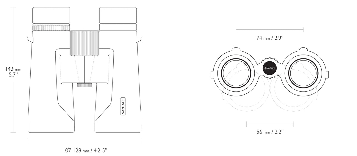 Hawke Vantage 10x42 – grøn – detalje 3