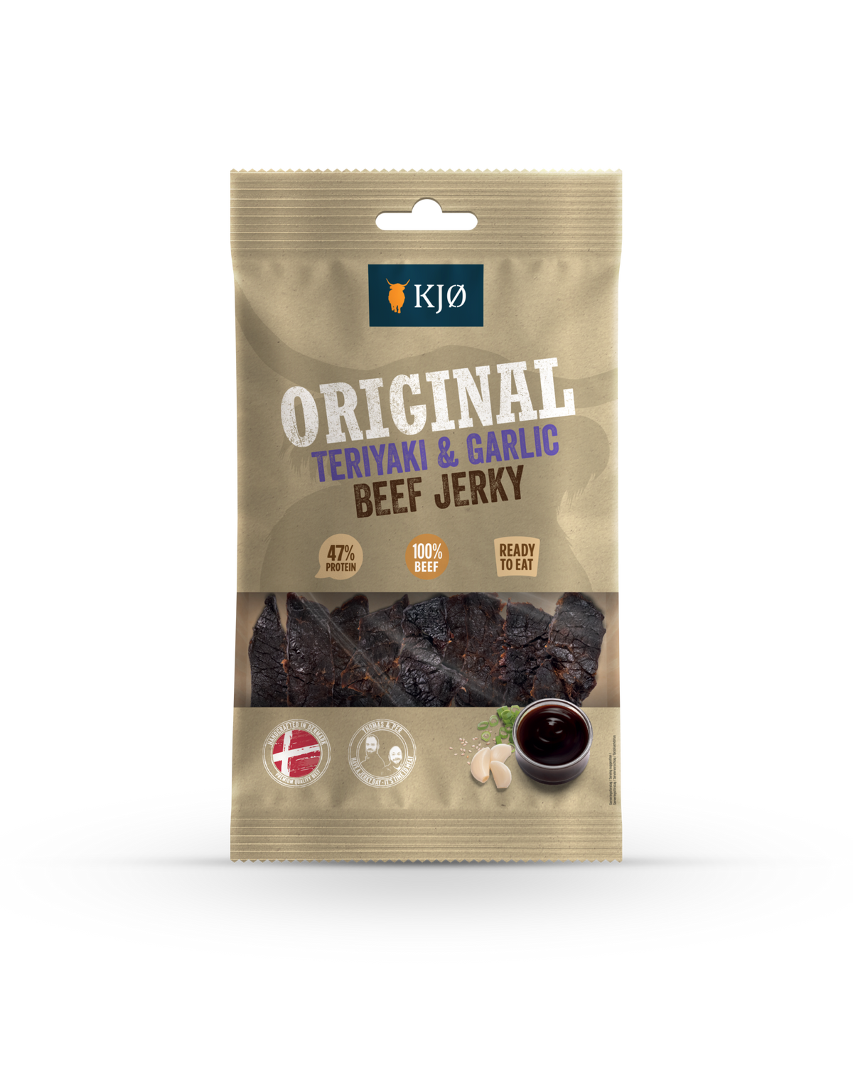 KJØ ORIGINAL Teriyaki & Garlic Beef Jerky – 25 g