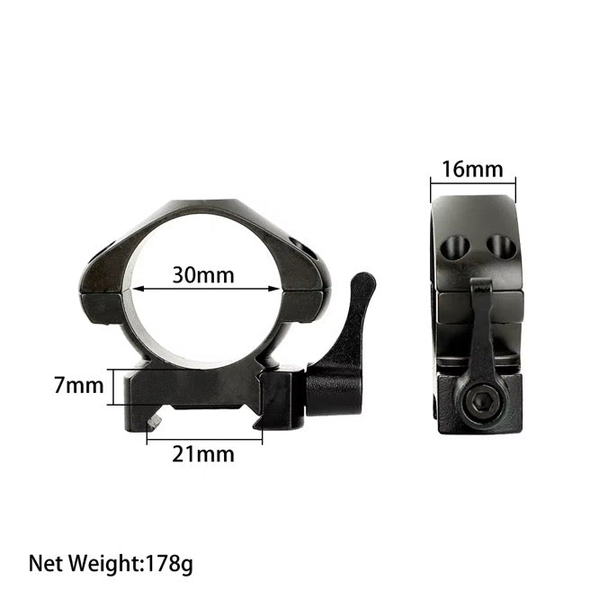 30 mm Picatinny/Weaver Ringe – Quick-Release Montage
