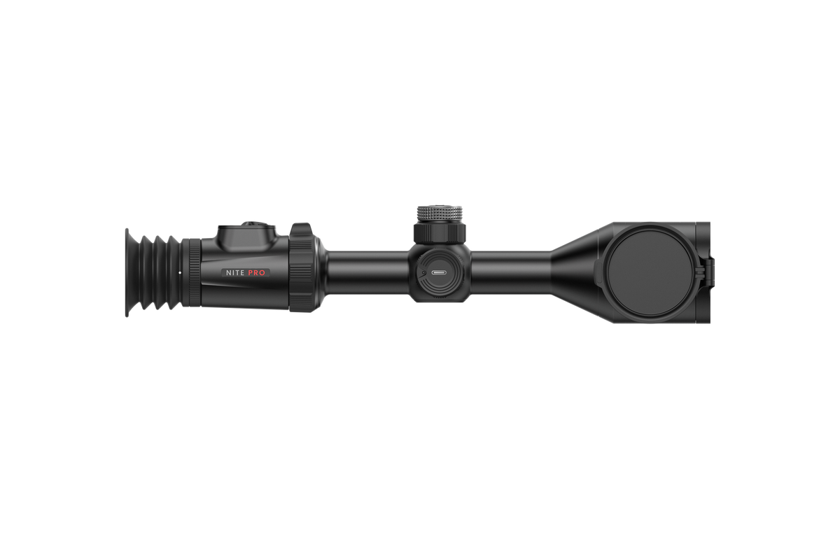 NOCPIX NITE PRO D50R – sidevisning med åbent objektivdæksel