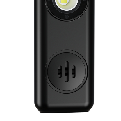 Detalje af LED-strobe og sirene på personalarm