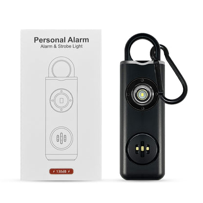 Personalarm 130 dB med LED-strobe og emballage